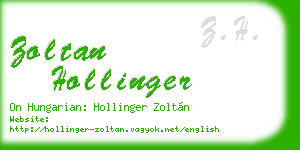 zoltan hollinger business card